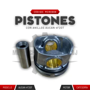 PISTONES CON ANILLOS AUCAN 4F20T