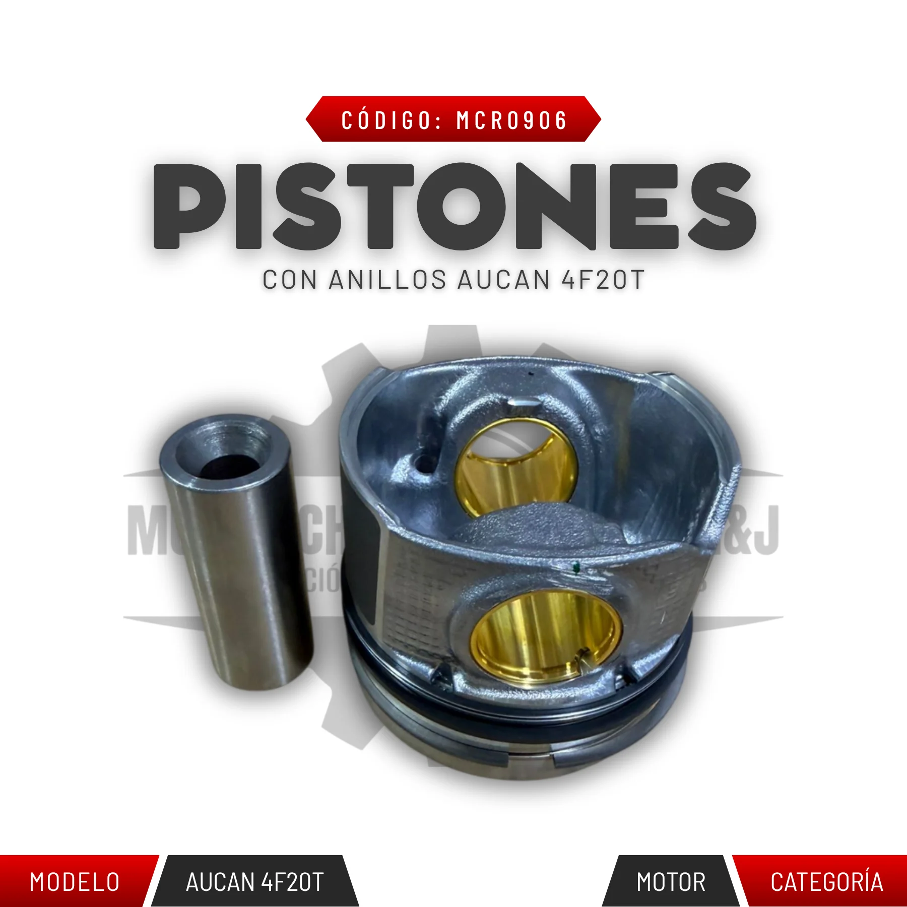 PISTONES CON ANILLOS AUCAN 4F20T