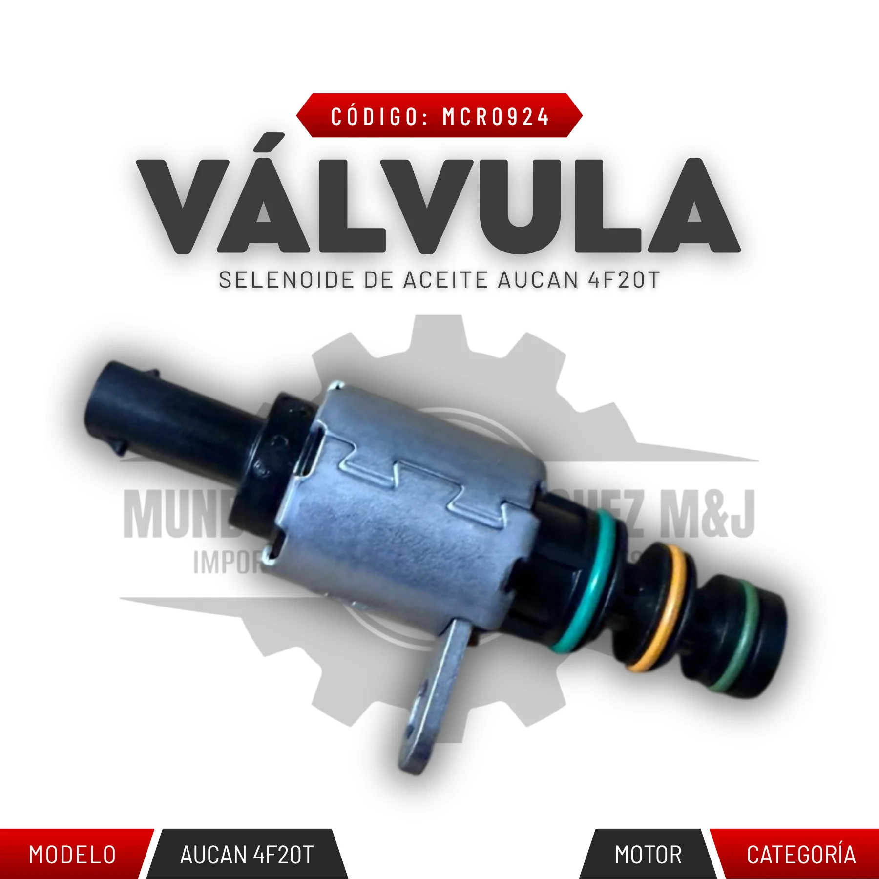 VÁLVULA SELENOIDE DE ACEITE AUCAN 4F20T