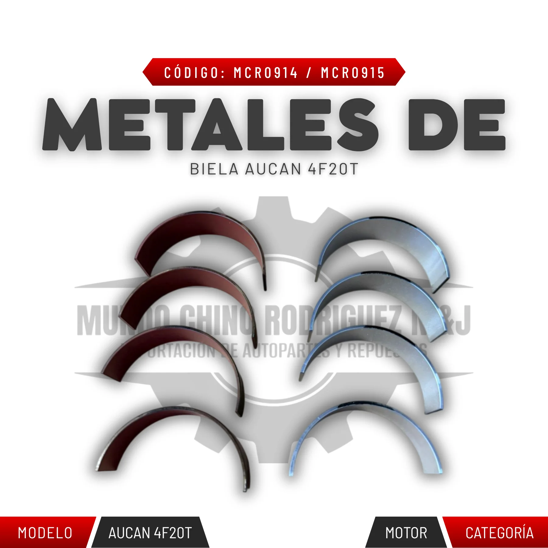METALES DE BIELA AUCAN 4F20T