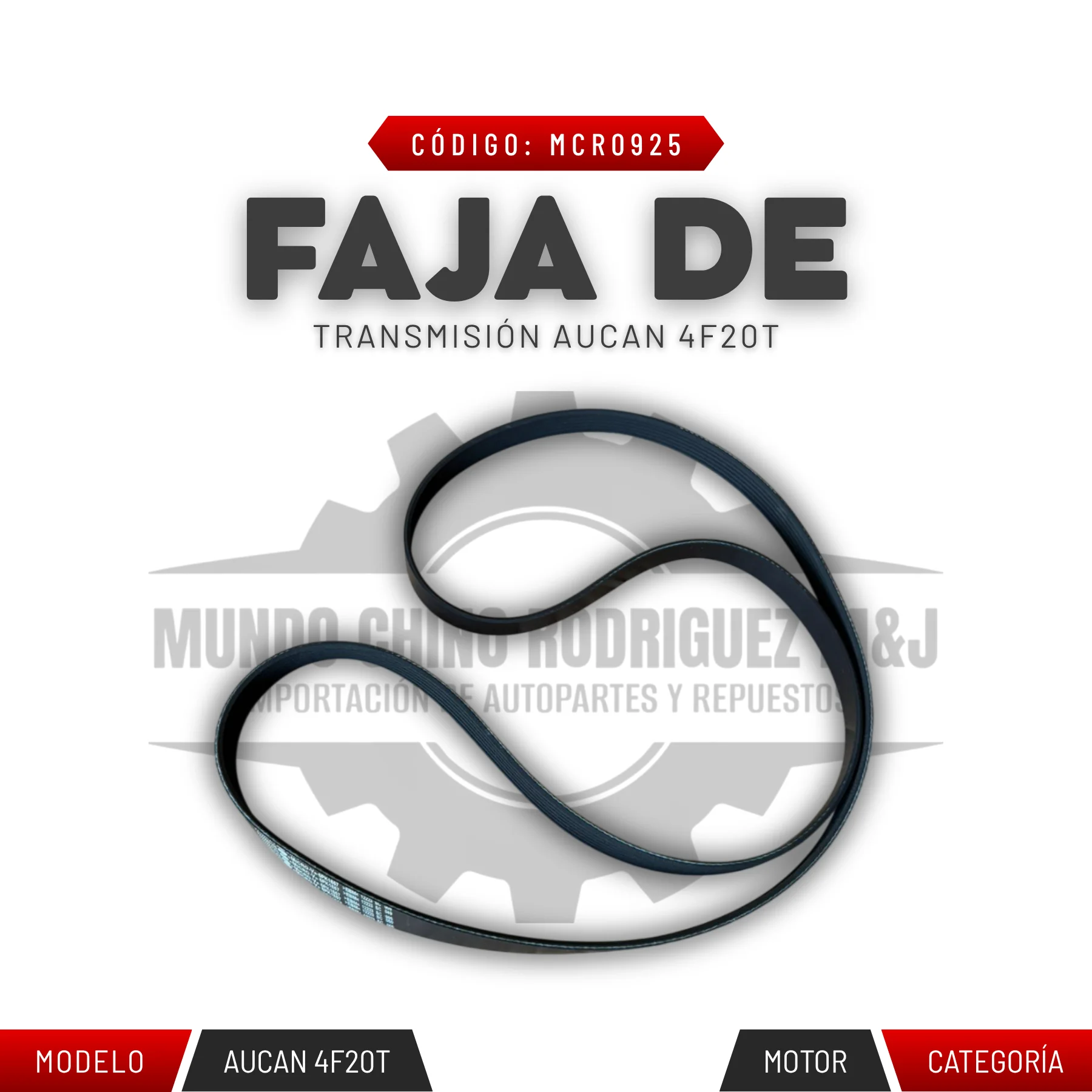 FAJA DE TRANSMISIÓN AUCAN 4F20T