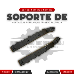 SOPORTE DE MONTAJE DE PARACHOQUE TRASERO RECTO L/R