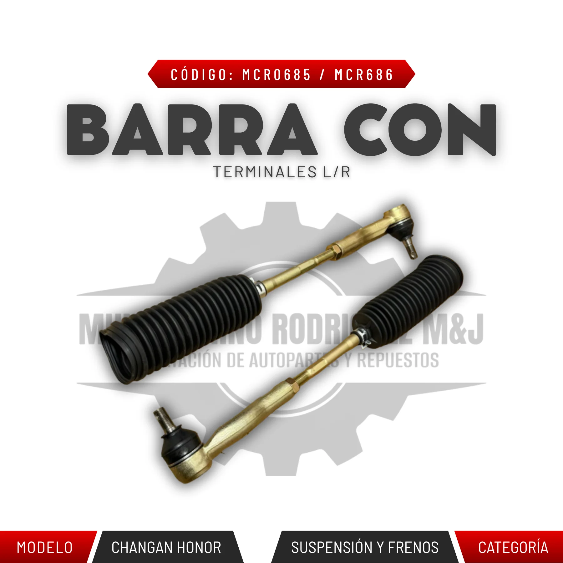 BARRA CON TERMINALES L/R