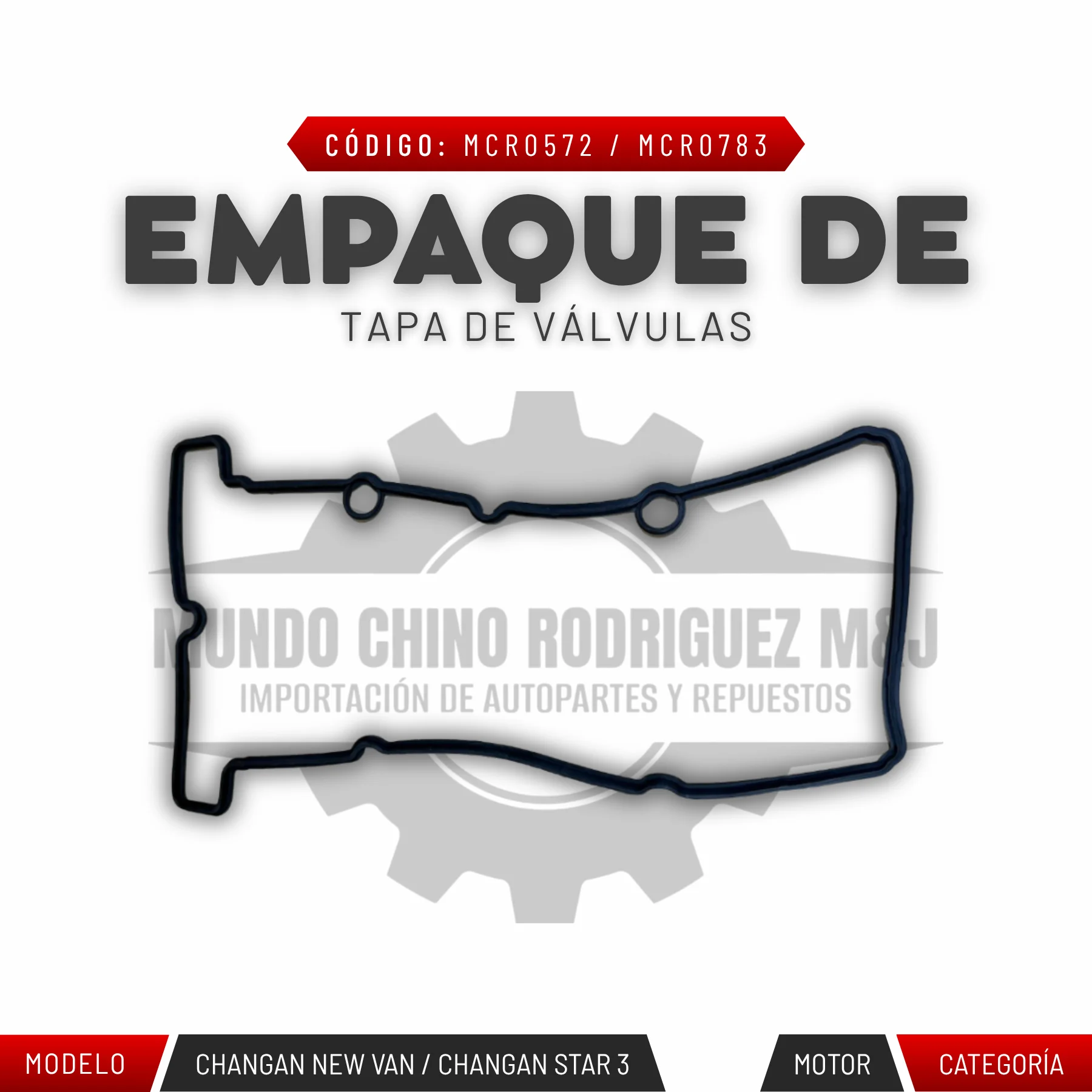 EMPAQUE DE TAPA DE VÁLVULAS