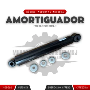 AMORTIGUADOR POSTERIOR RH/LH