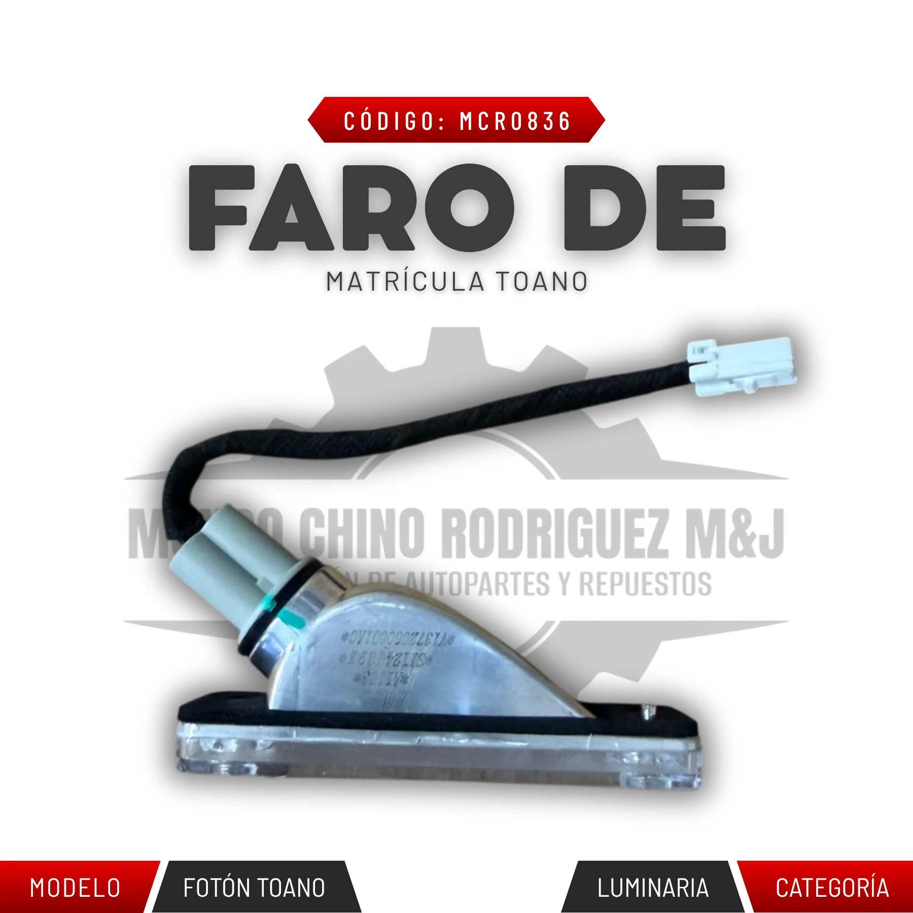 FARO DE MATRÍCULA TOANO