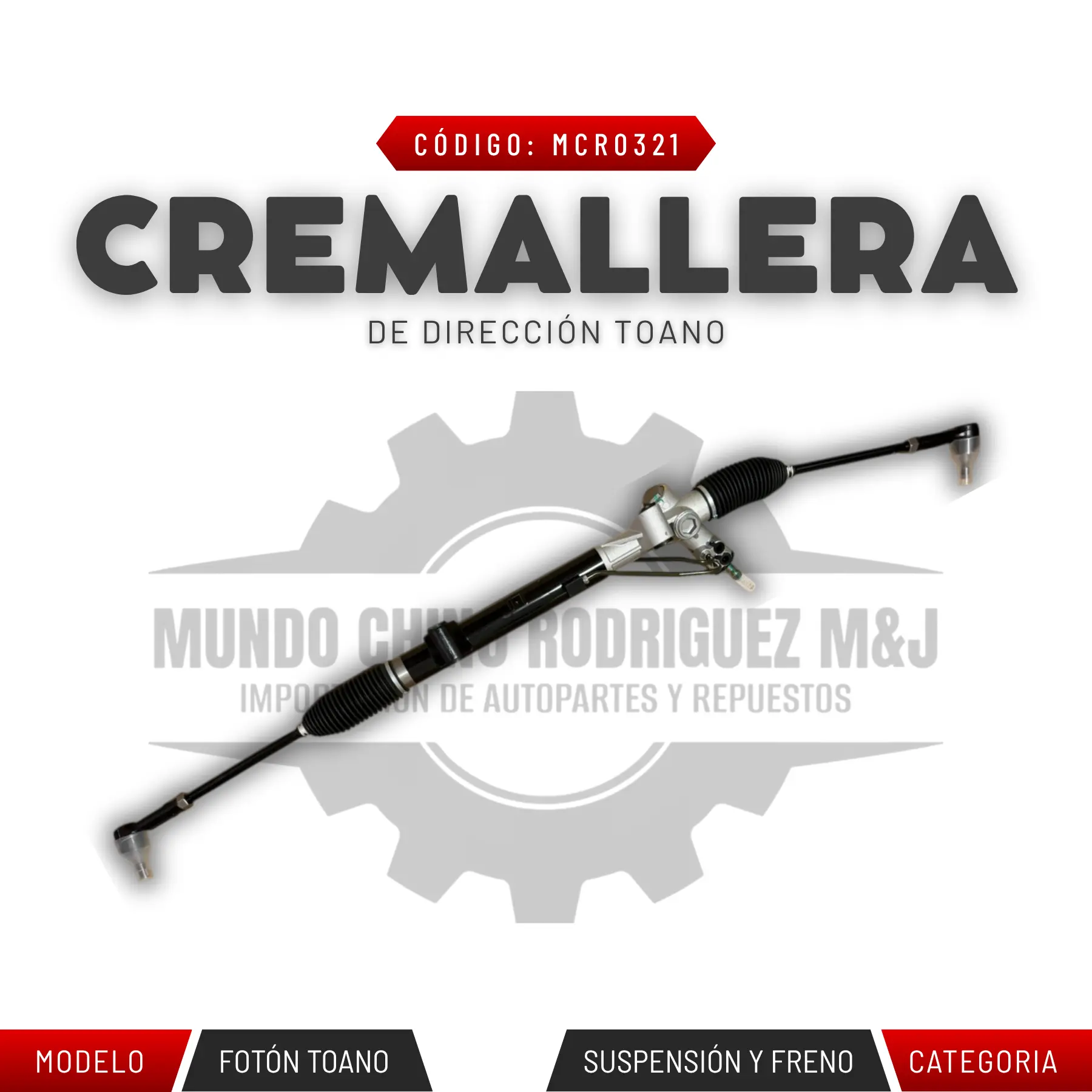 CREMALLERA DE DIRECCIÓN TOANO