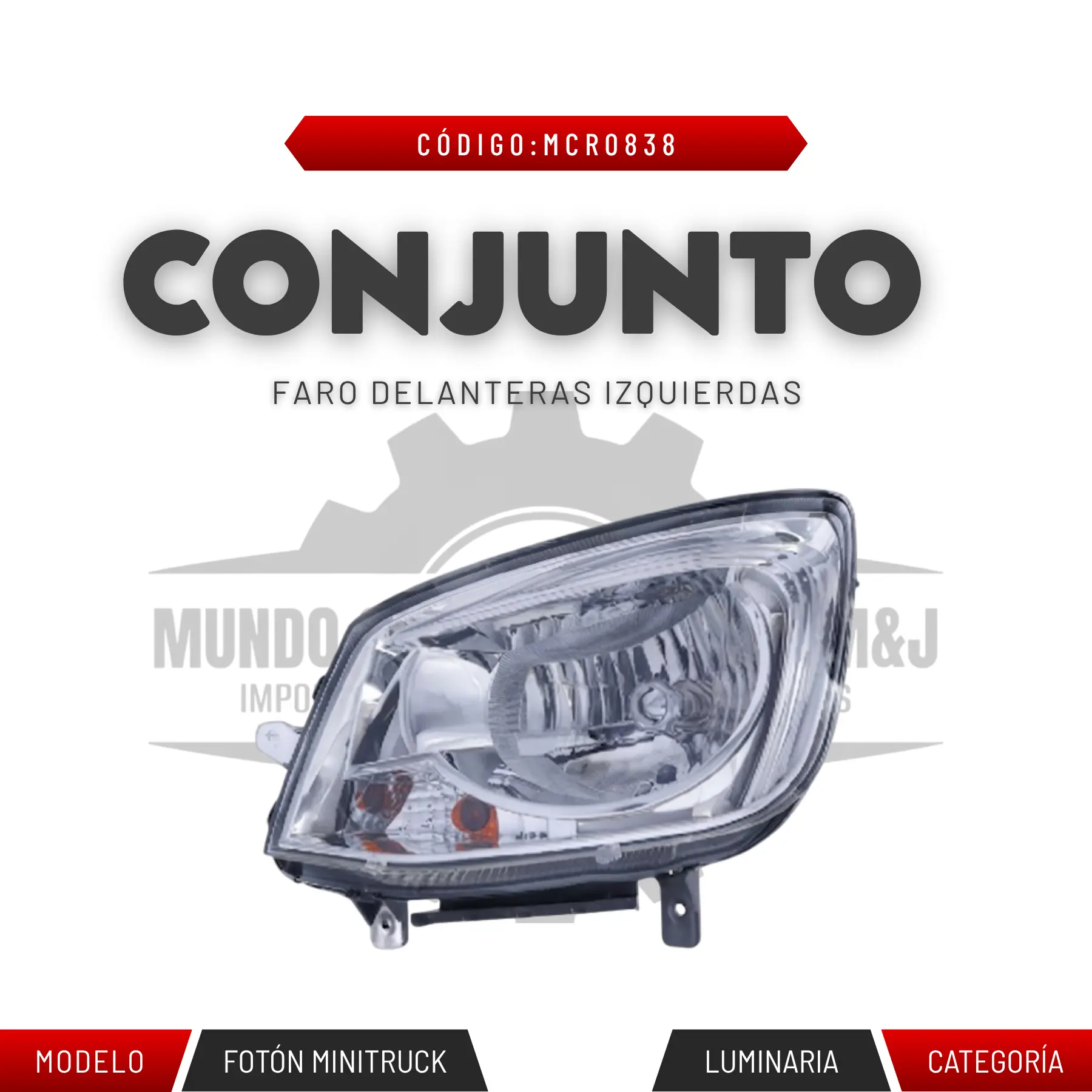 CONJUNTO FARO DELANTERAS IZQUIERDAS