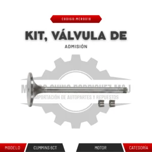 KIT, VÁLVULA DE ADMISIÓN