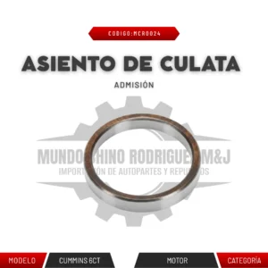 ASIENTO DE CULATA ADMISIÓN