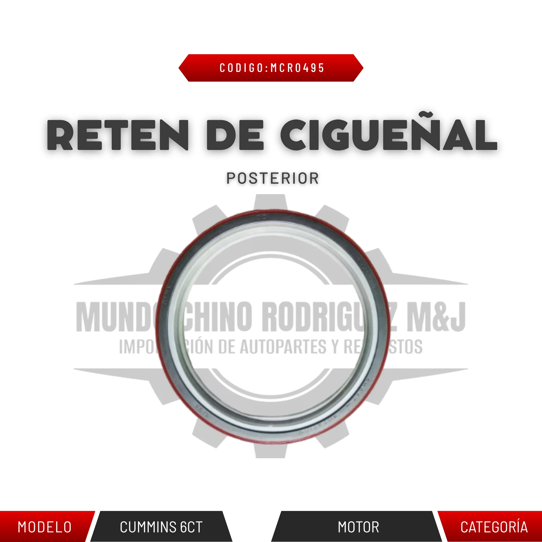 RETEN DE CIGÜEÑAL POSTERIOR