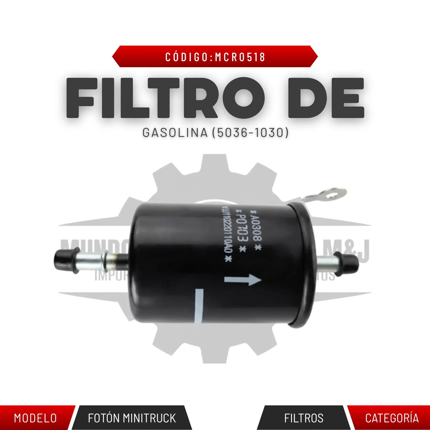 FILTRO DE GASOLINA GASOLINA (5036-1030)