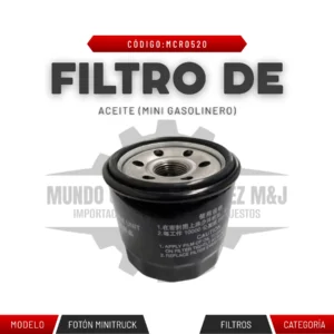 FILTRO DE ACEITE MINI GASOLINERO