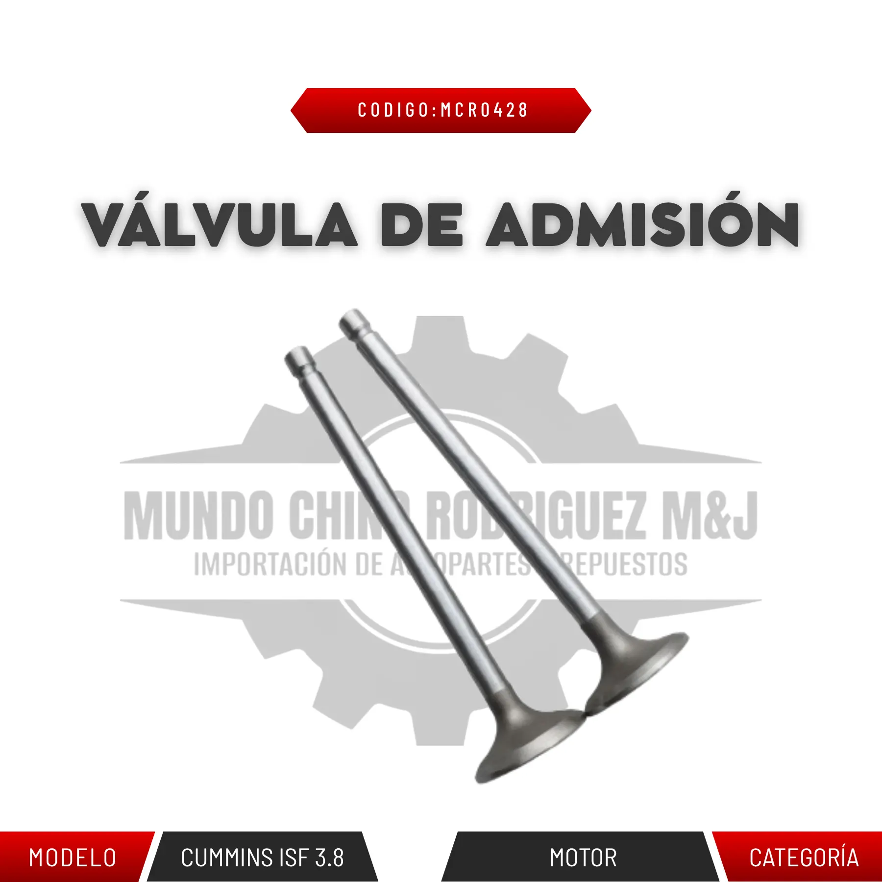 VALVÚLA DE ADMISIÓN