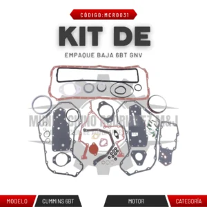 KIT DE EMPAQUE BAJA 6BT GNV