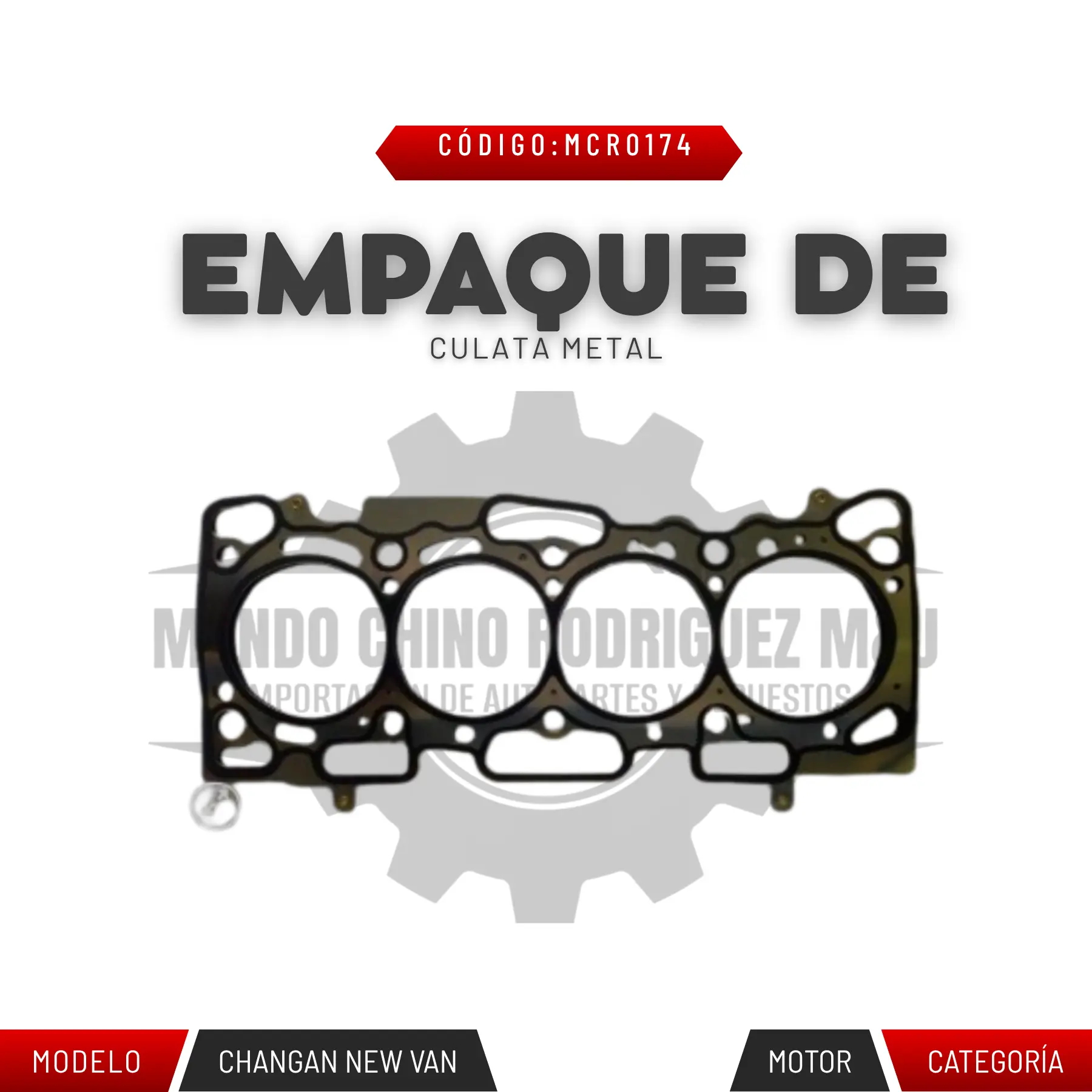EMPAQUE DE CULATA METAL JL473QE