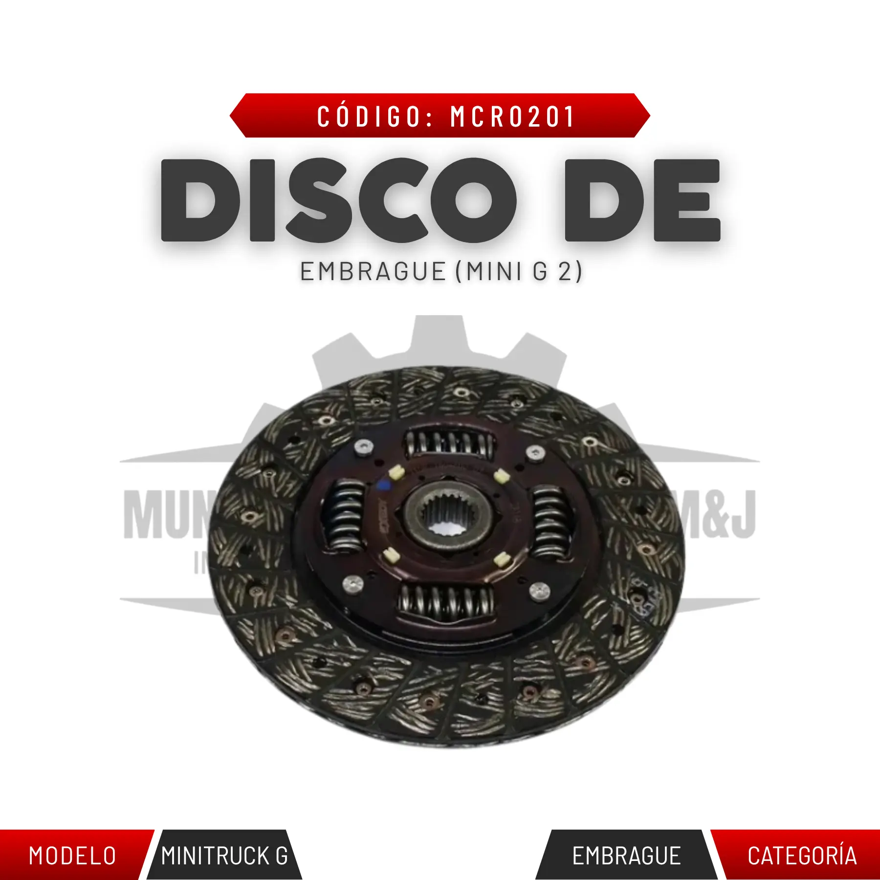 DISCO DE EMBRAGUE MINI G2