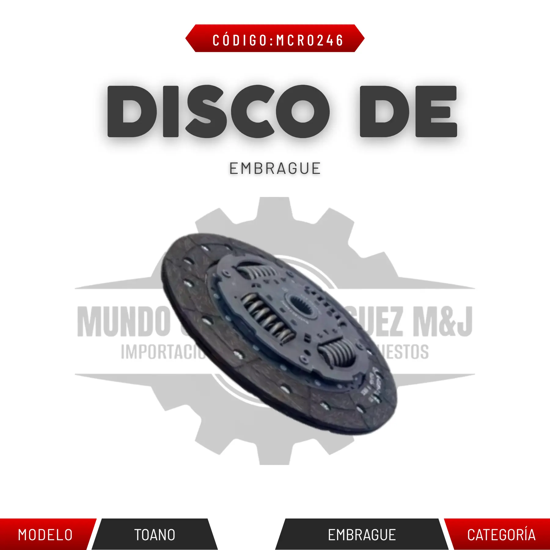 DISCO DE EMBRAGUE