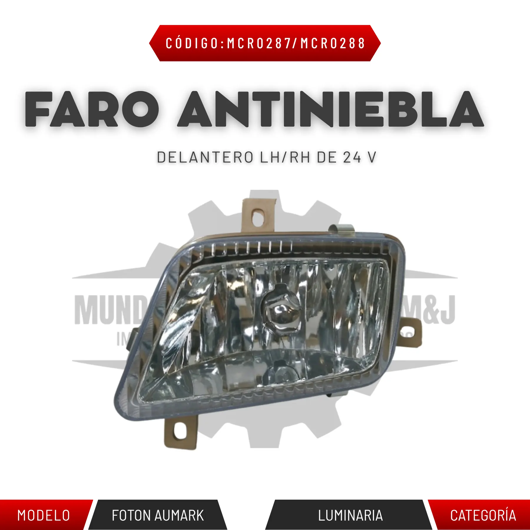 FARO ANTINIEBLA DELANTERO LH/RH