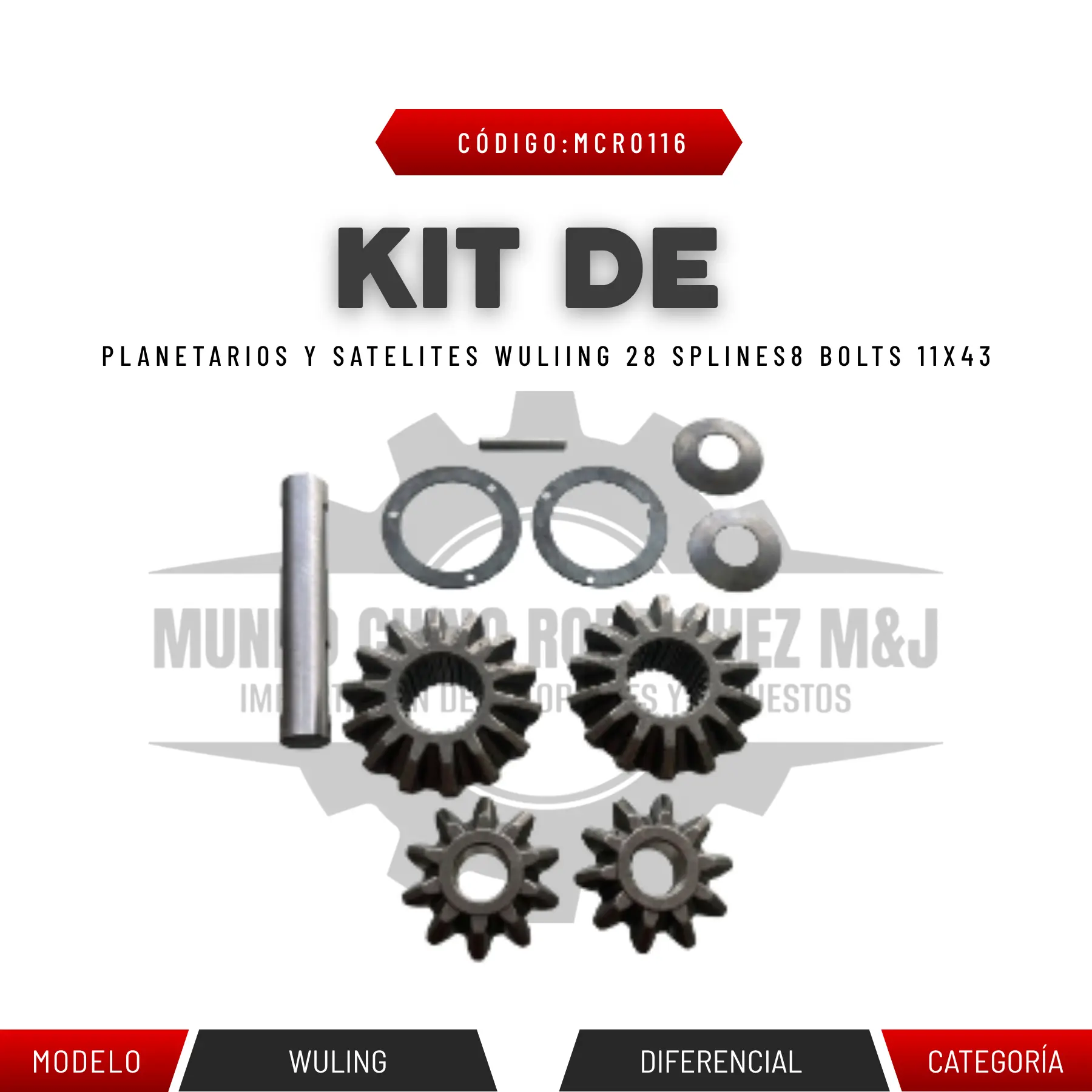 KIT DE PLANETARIOS Y SATELITES WULING 11X43