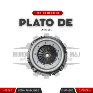 PLATO DE EMBRAGUE TUNDLAND S / G7/ SAUVANA