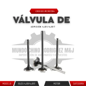 VÁLVULA DE ADMISIÓN ISUZU 4JB1/4JB1T