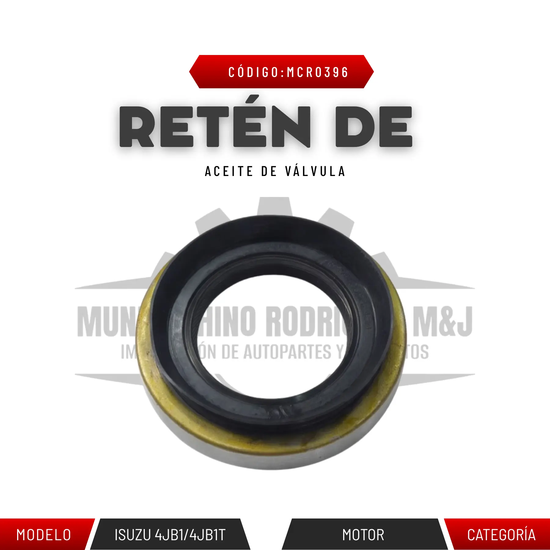 RETEN DE ACEITE DE VALVULA ISUZU 4BJ1/4BJ1T