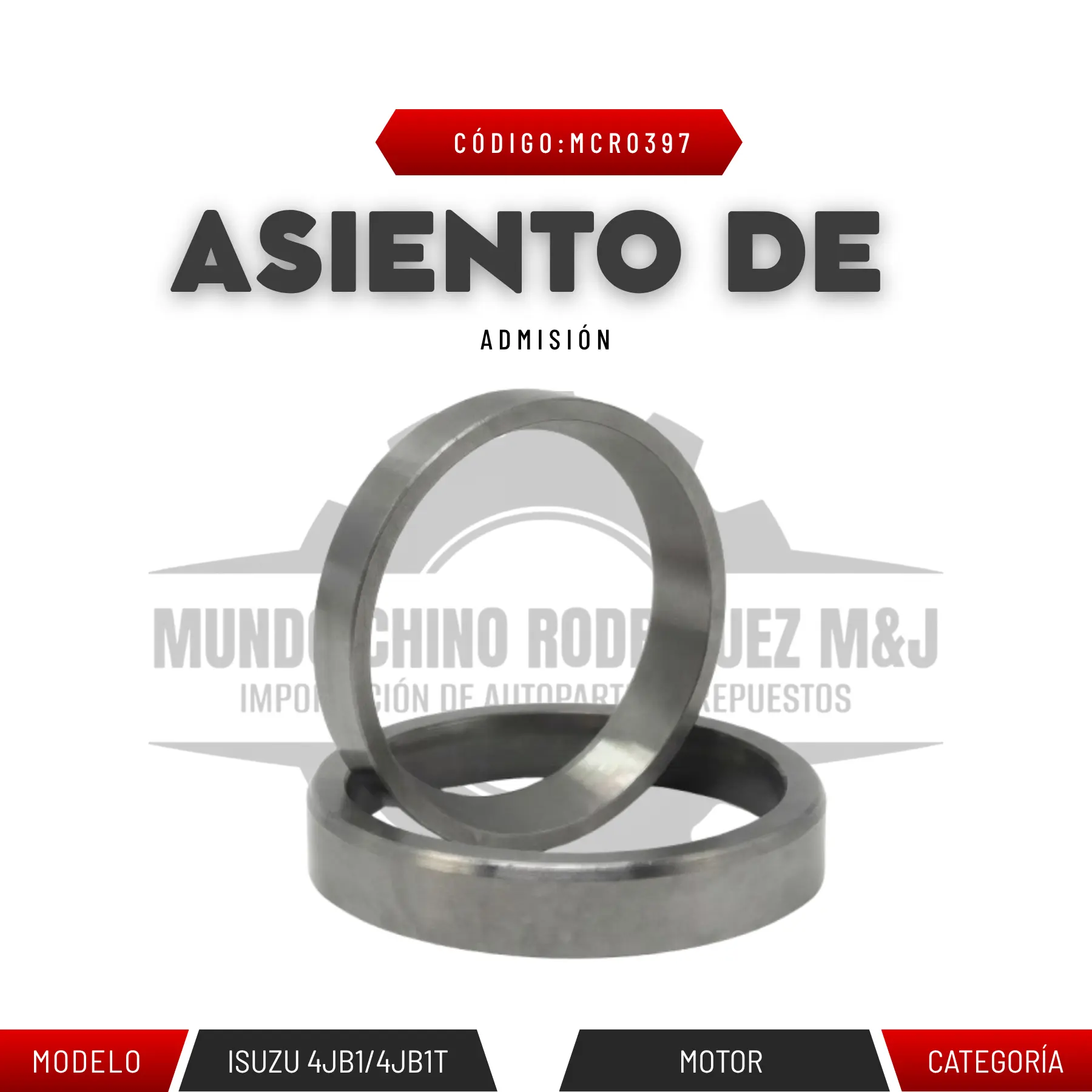 ASIENTO DE ADMISION ISUZU 4JB1/4JB1T