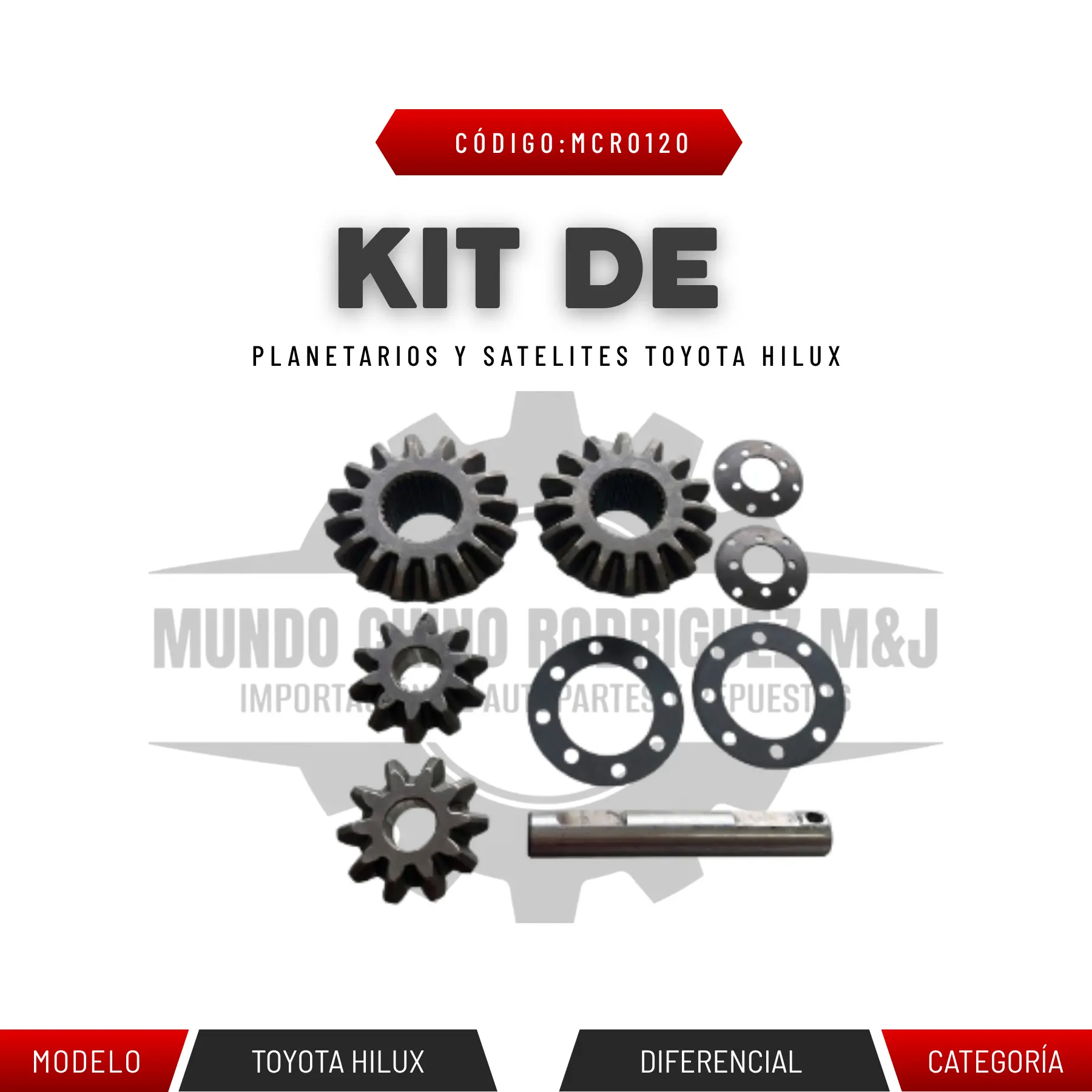 KIT DE PLANETARIOS Y SATELITES TOYOTA HILUX