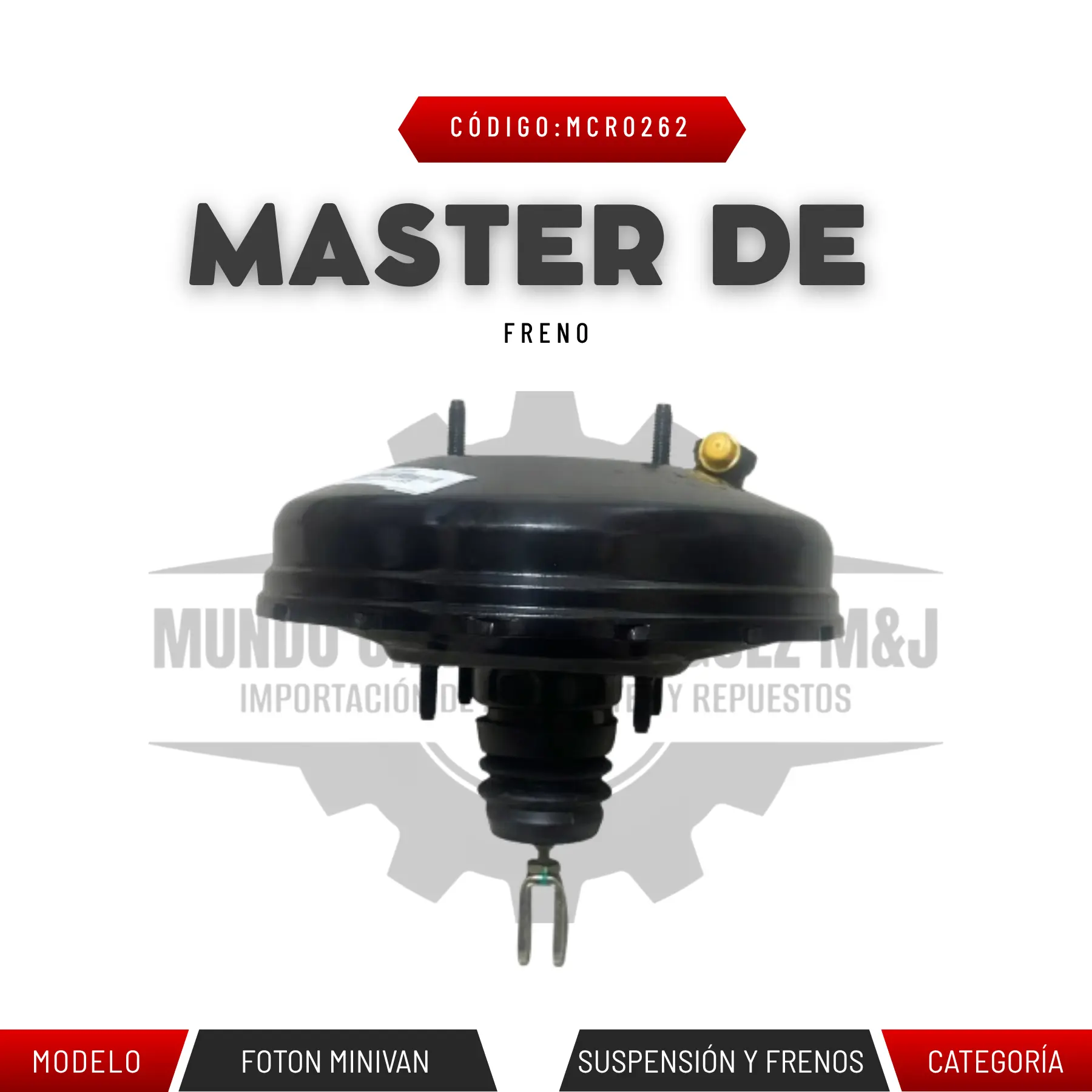 MASTER DE FRENO FOTON MINIVAN