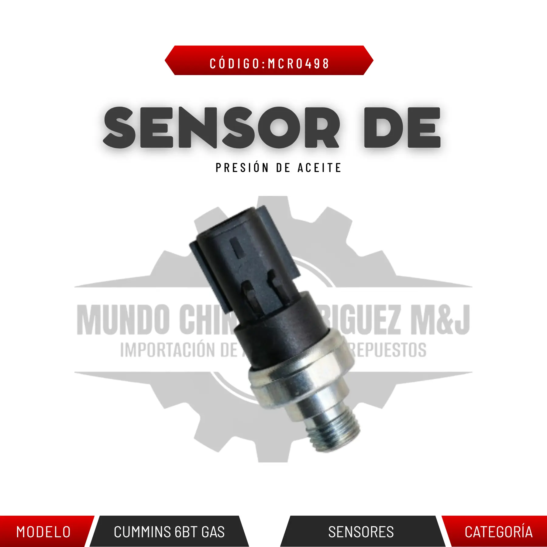 SENSOR DE PRESION DE ACEITE 6BT GAS