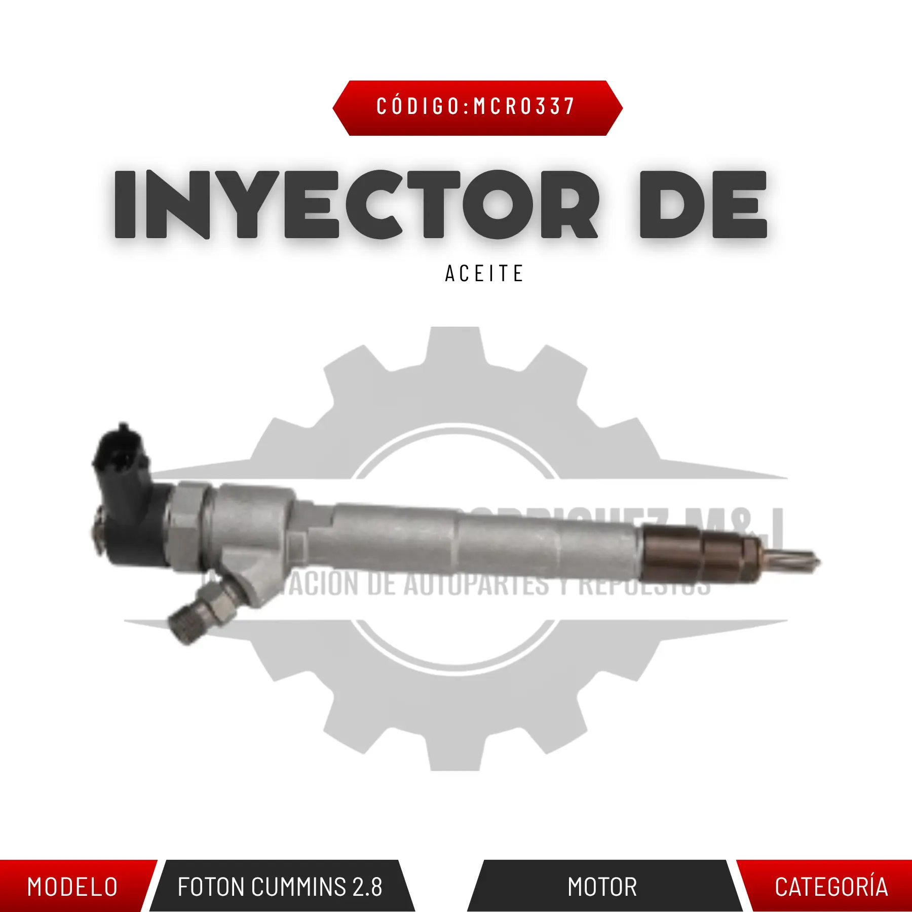 INYECTOR DE ACEITE FOTON CUMMINS 2.8
