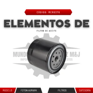 ELEMENTO DEL FILTRO DE ACEITE FOTON AUMARK