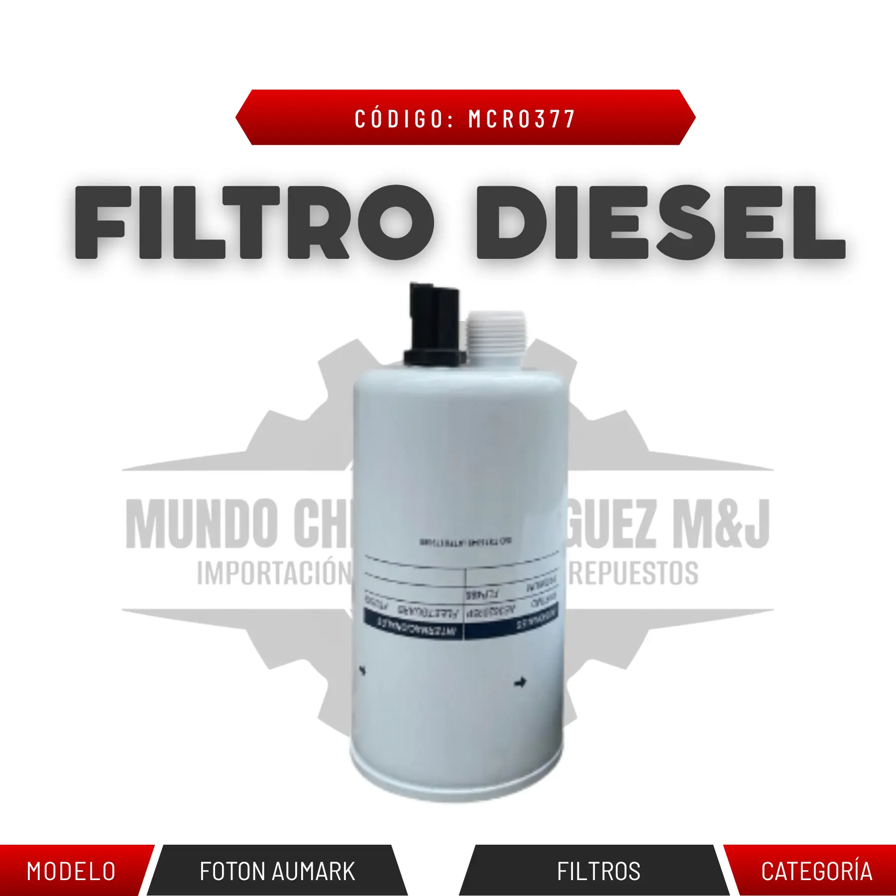 FILTRO DIESEL FOTON AUMARK