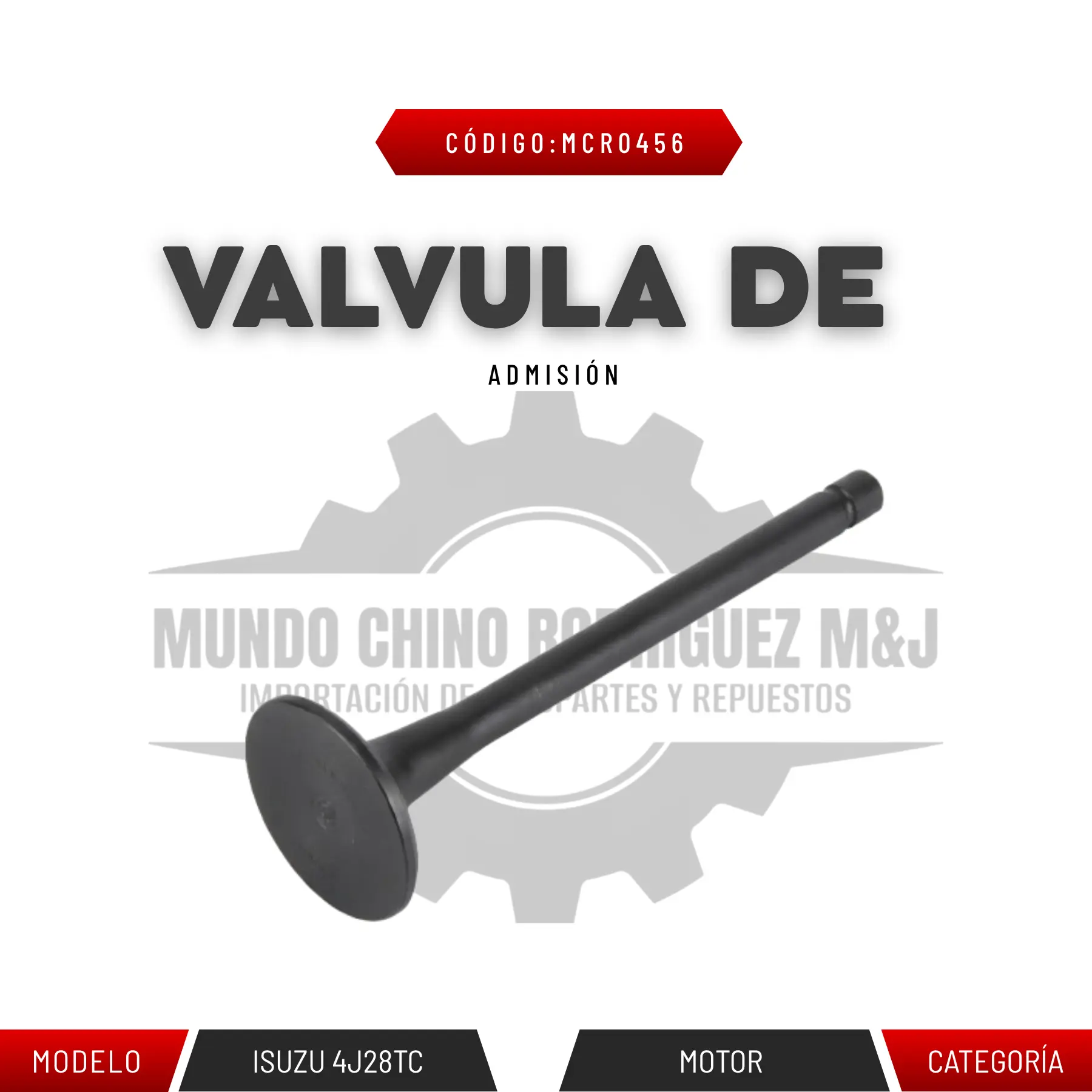 VÁLVULA DE ADMISIÓN
