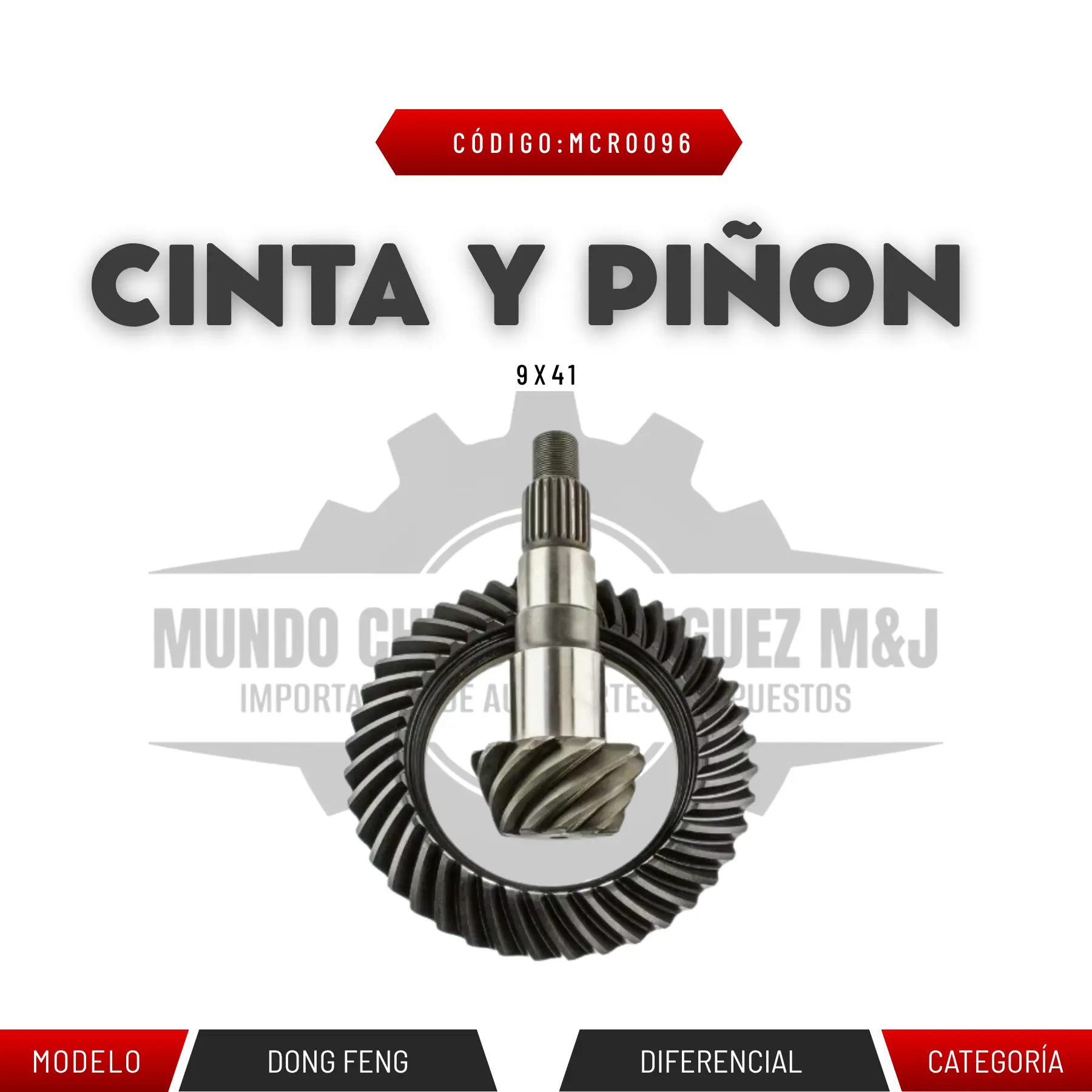 CINTA Y PIÑON 9X41