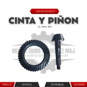 CINTA Y PIÑON TOYOTA 5L 9X41 29T