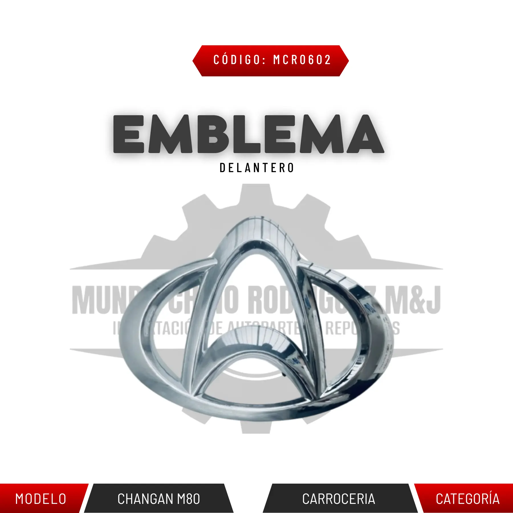 EMBLEMA DELANTERO CHANGAN M80