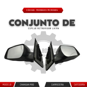 CONJUNTO DE ESPEJO RETROVISOR M80