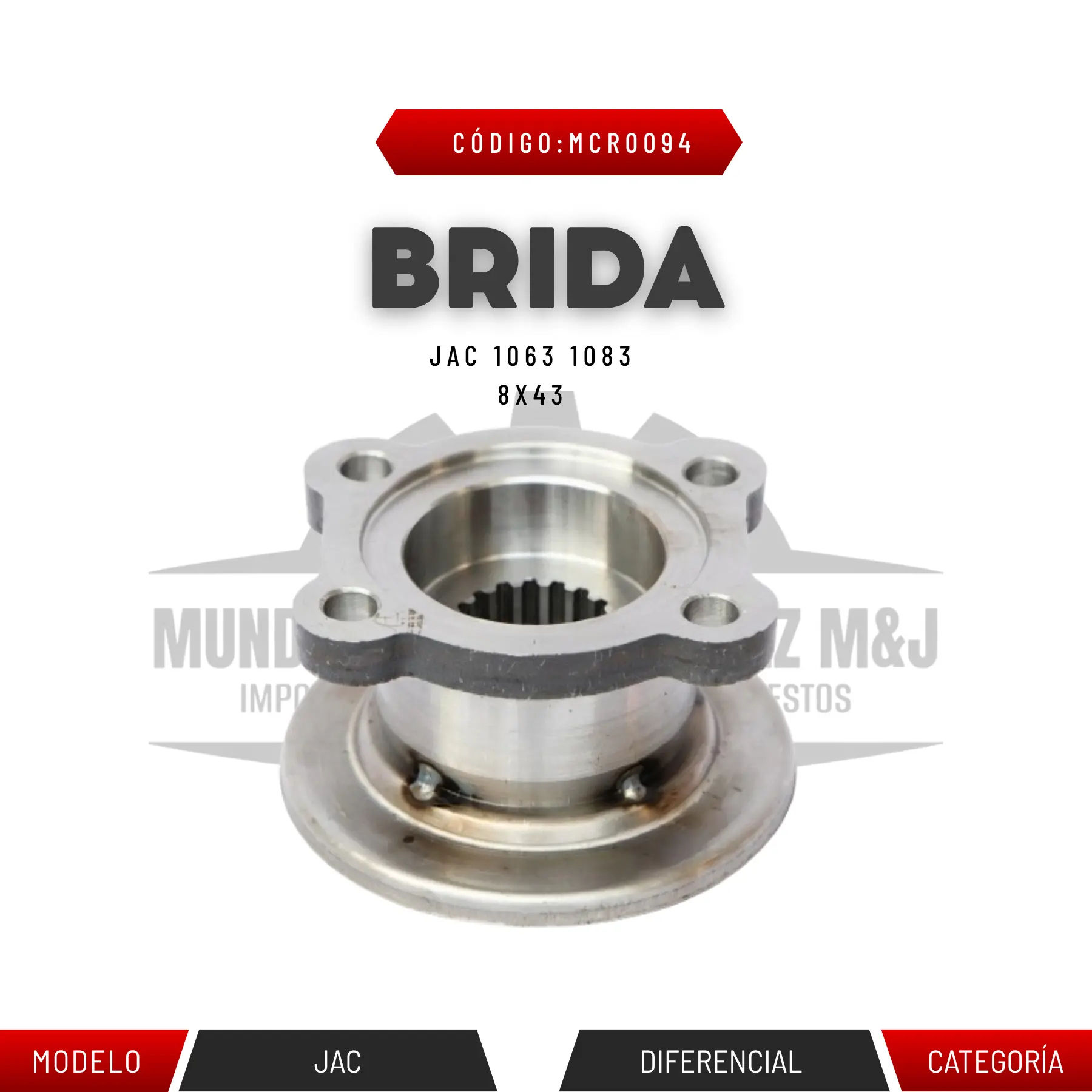 BRIDA JAC 1063 / 1083 8x43