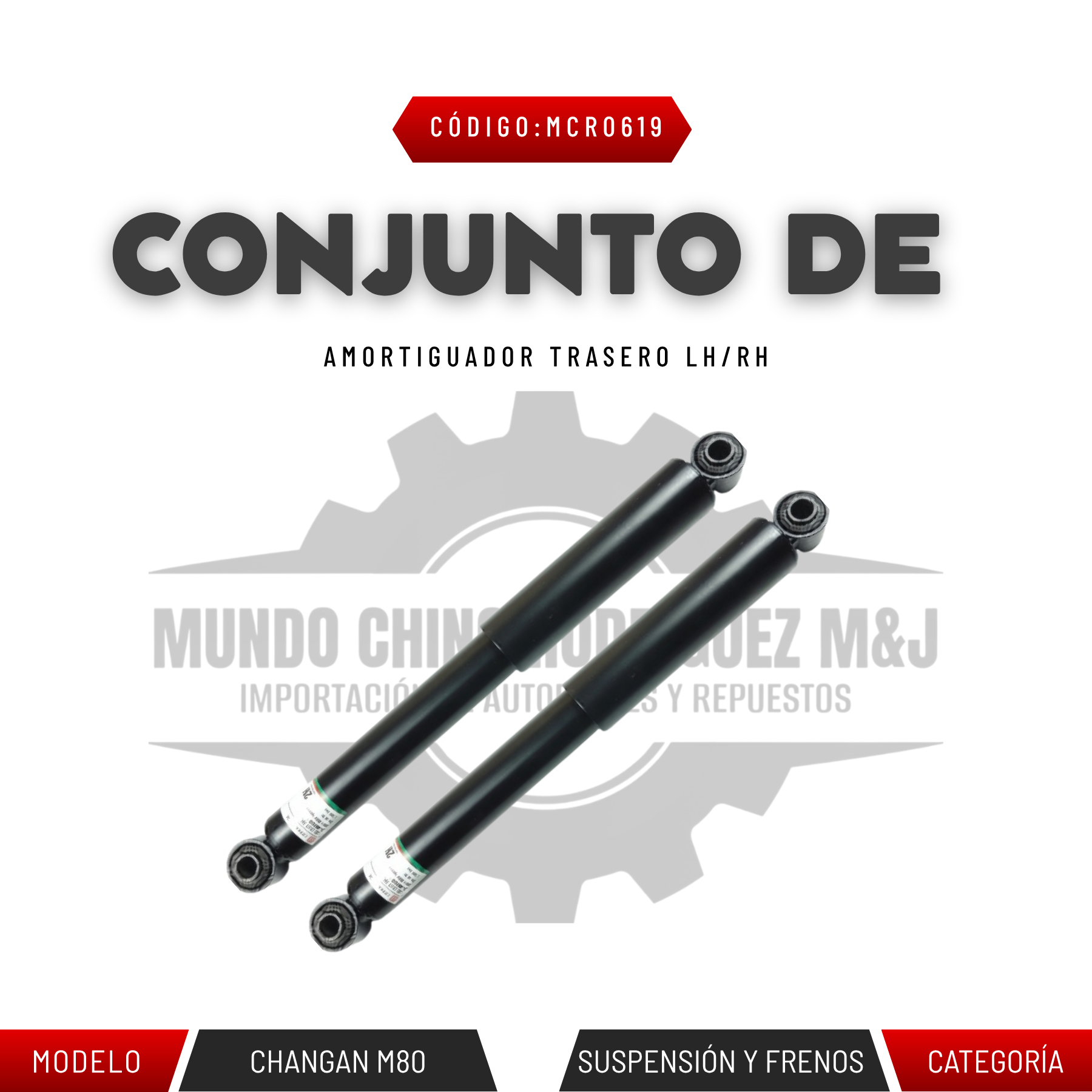 CONJUNTO DE AMORTIGUADOR TRASERO M80