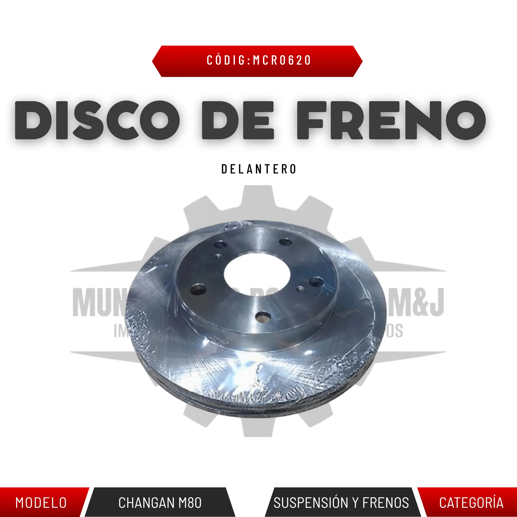 DISCO DE FRENO DELANTERO M80