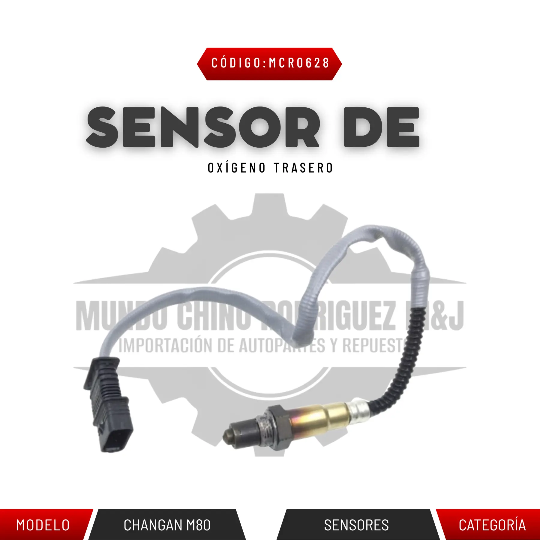 SENSOR DE OXÍGENO TRASERO M80