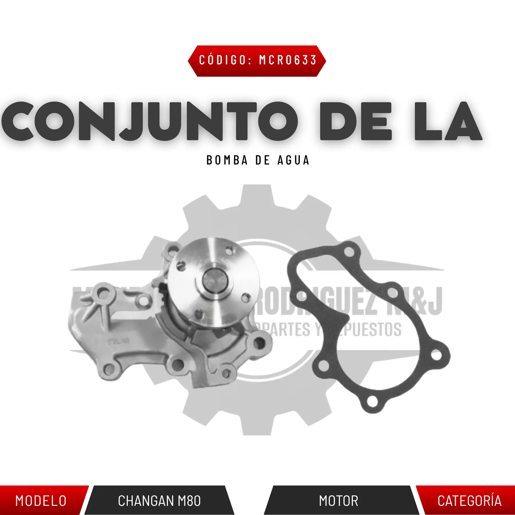 CONJUNTO DE LA BOMBA DE AGUA M80