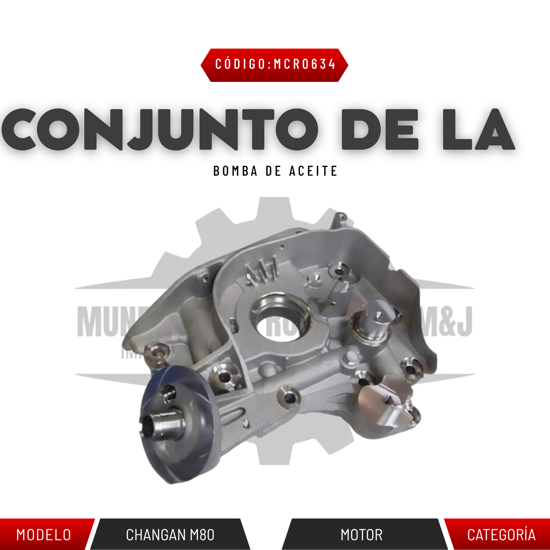 CONJUNTO DE LA BOMBA DE ACEITE M80