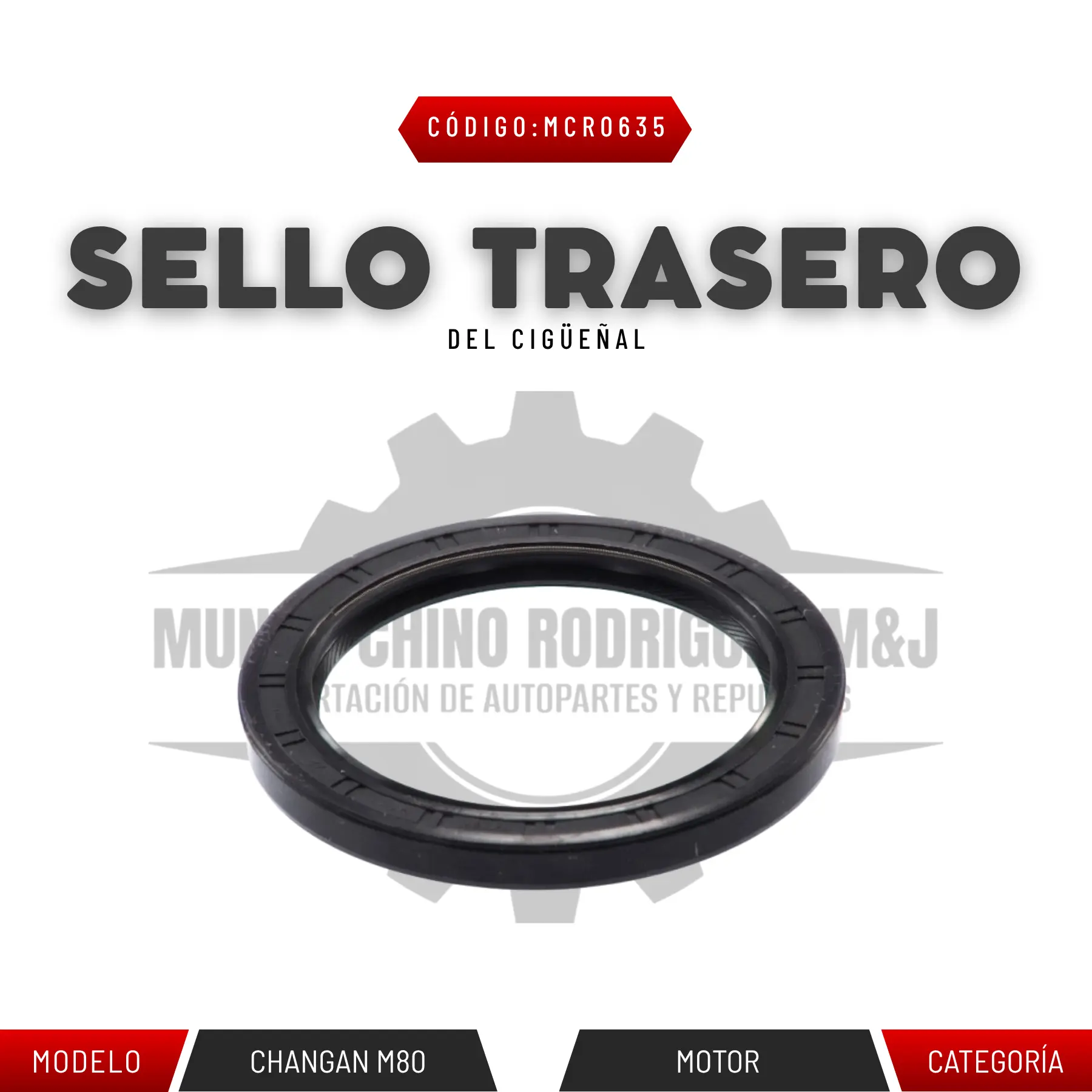 SELLO TRASERO DEL CIGÜEÑAL M80