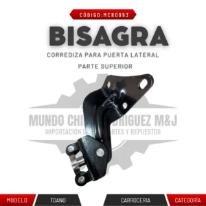 BISAGRA CORREDIZA PARA PUERTA LATERAL SUPERIOR