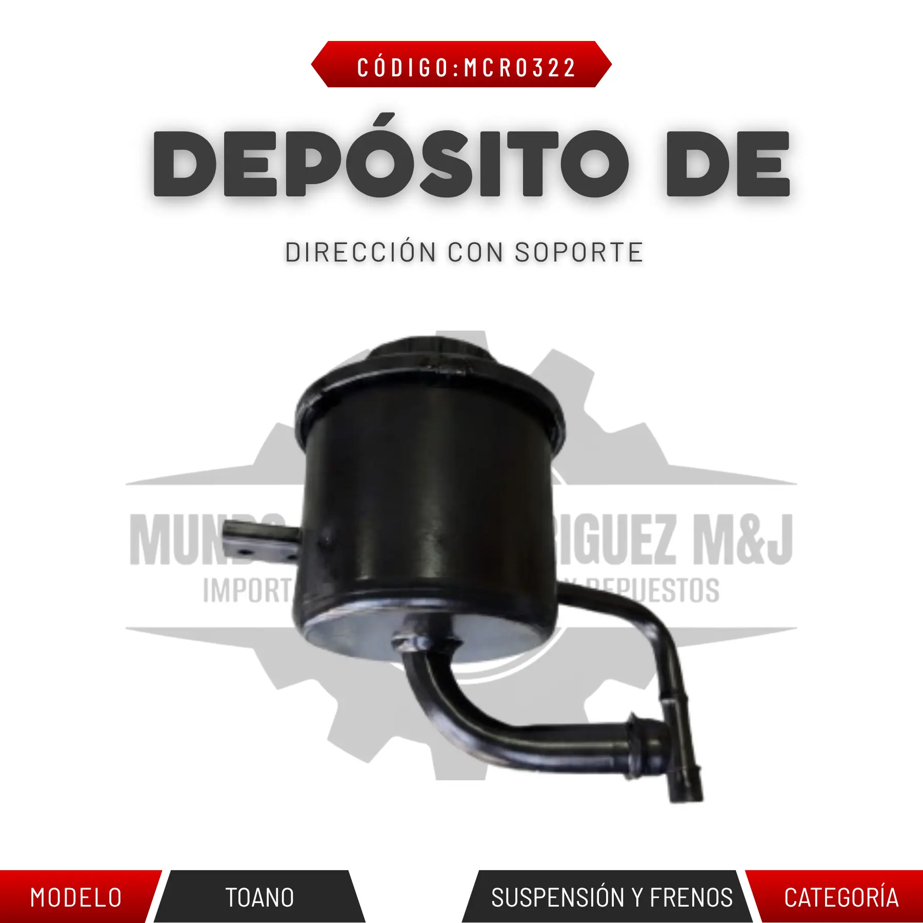 DEPÓSITO DE DIRECCIÓN CON SOPORTE TOANO