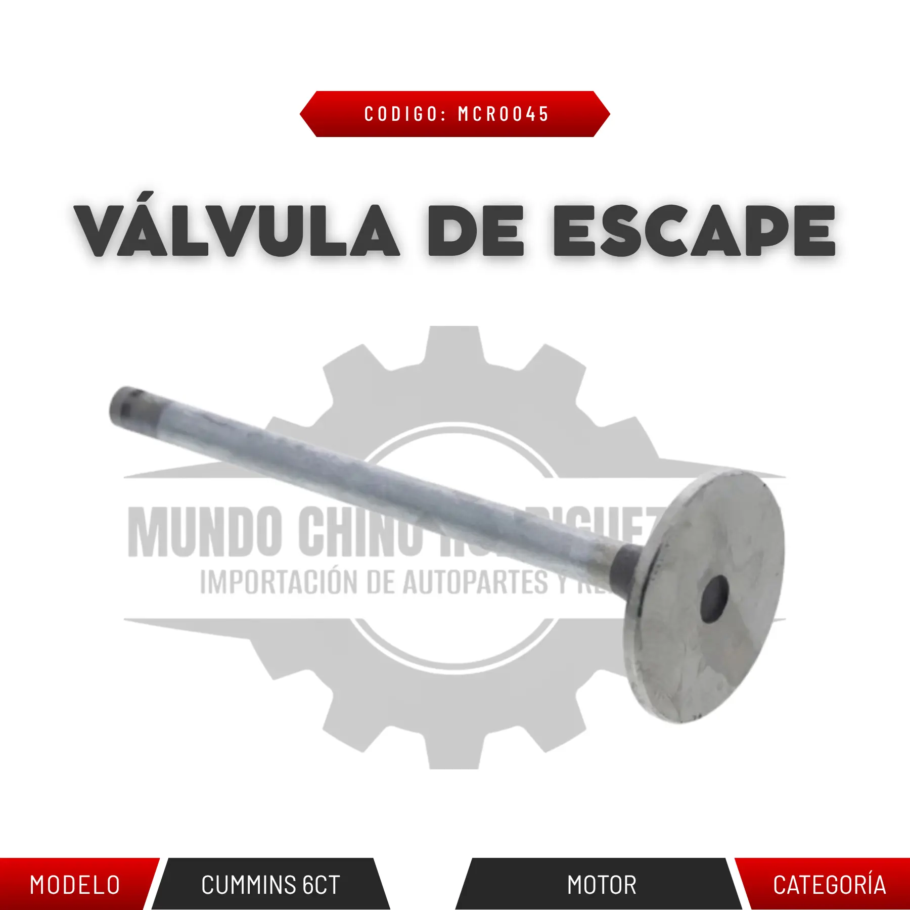 VALVULA DE ESCAPE 6CT