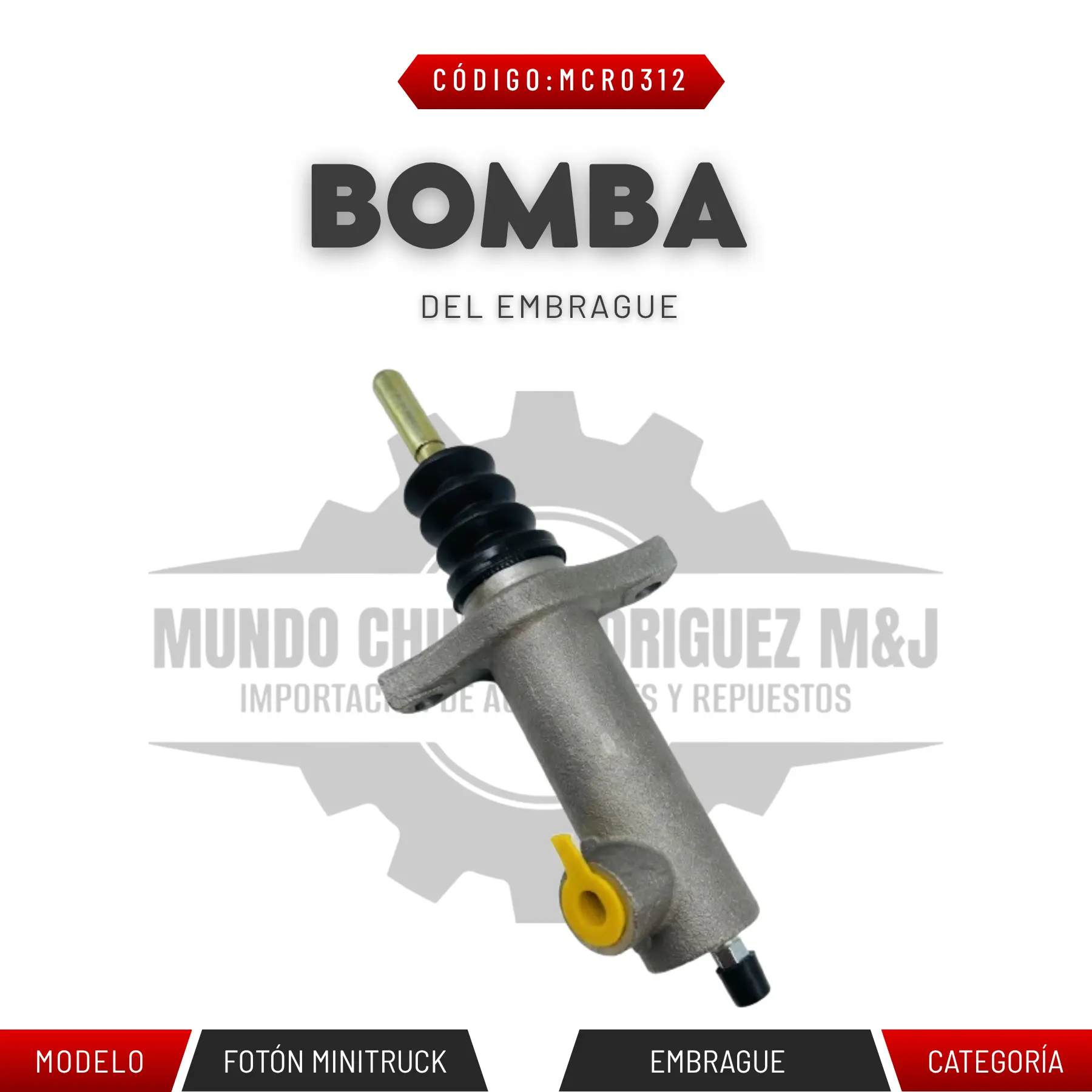 BOMBA DEL EMBRAGUE FOTON MINITRUCK